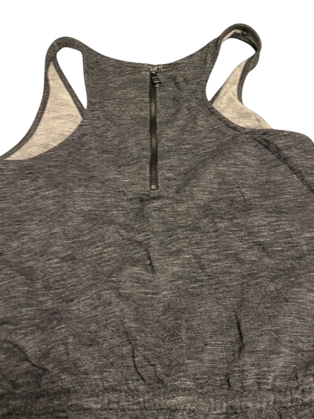 Banana Republic ~ Sleeveless Knit Jumpsuit ~ Heather Gray ~ Drawstring ~ Medium - Picture 4 of 6